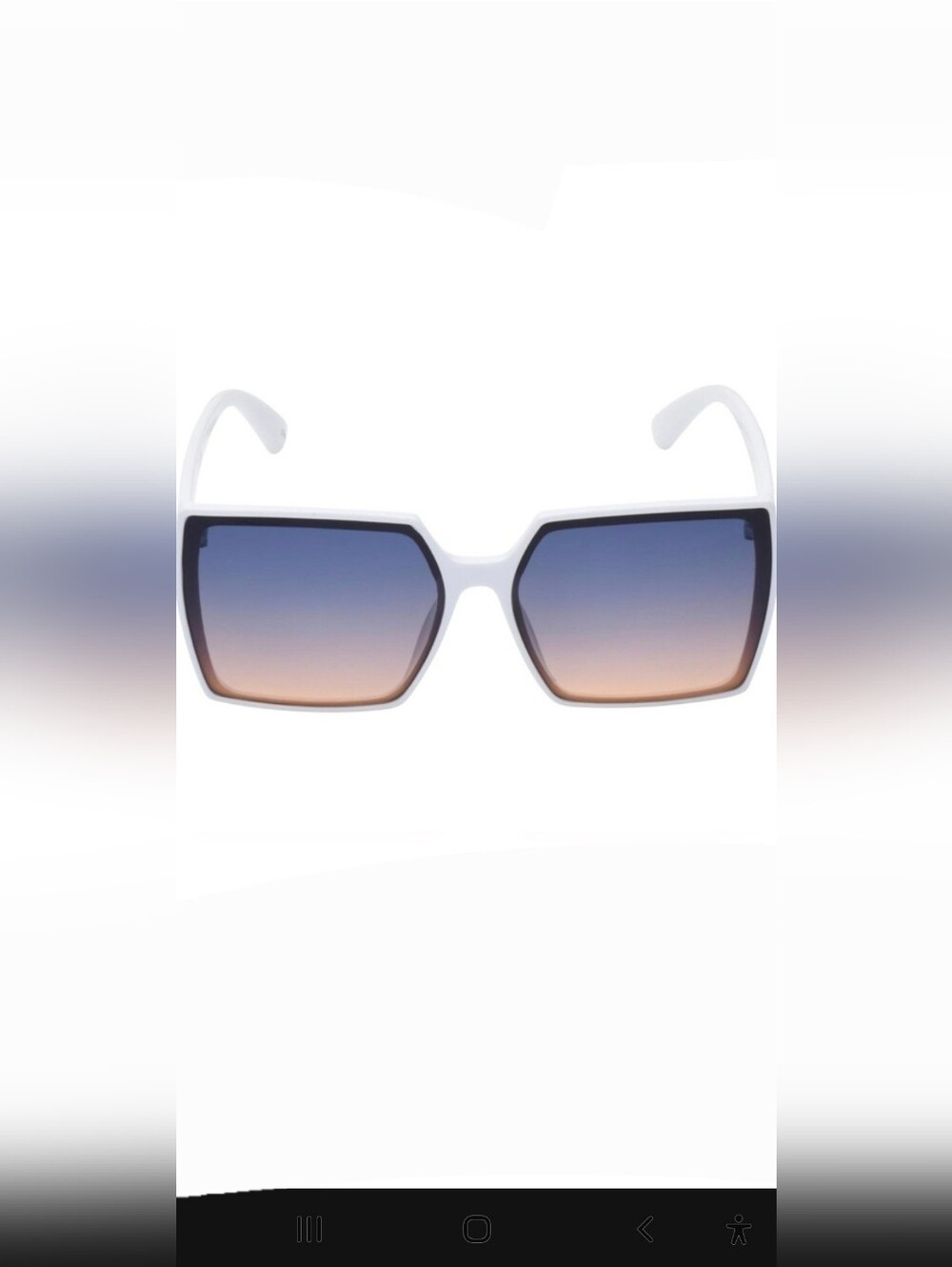 Jessica Simpson J6207 white glamourous silver sparkle Square UV400 Sunglasses